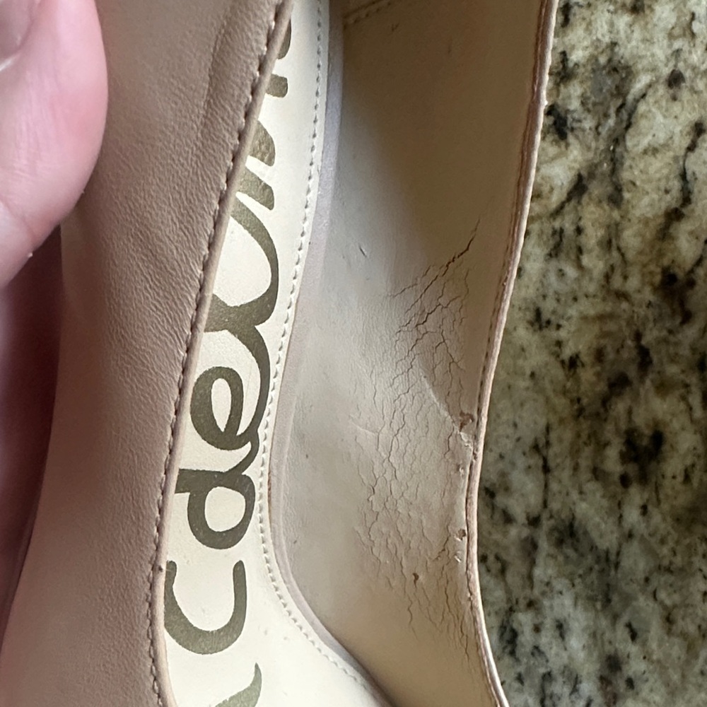 Sam Edelman Tan Pointed-Toe Leather Pumps - Picture 5 of 5